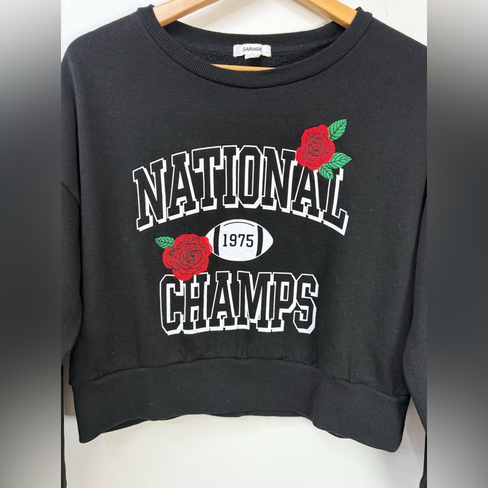 Garage Women’s Cropped Sweatshirt size L - Picture 3 of 8